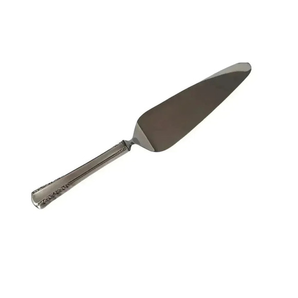 VTG Stainless Silver Plated Cake Server Wedding Gift Anniversary Present Scroll - Picture 2 of 6
